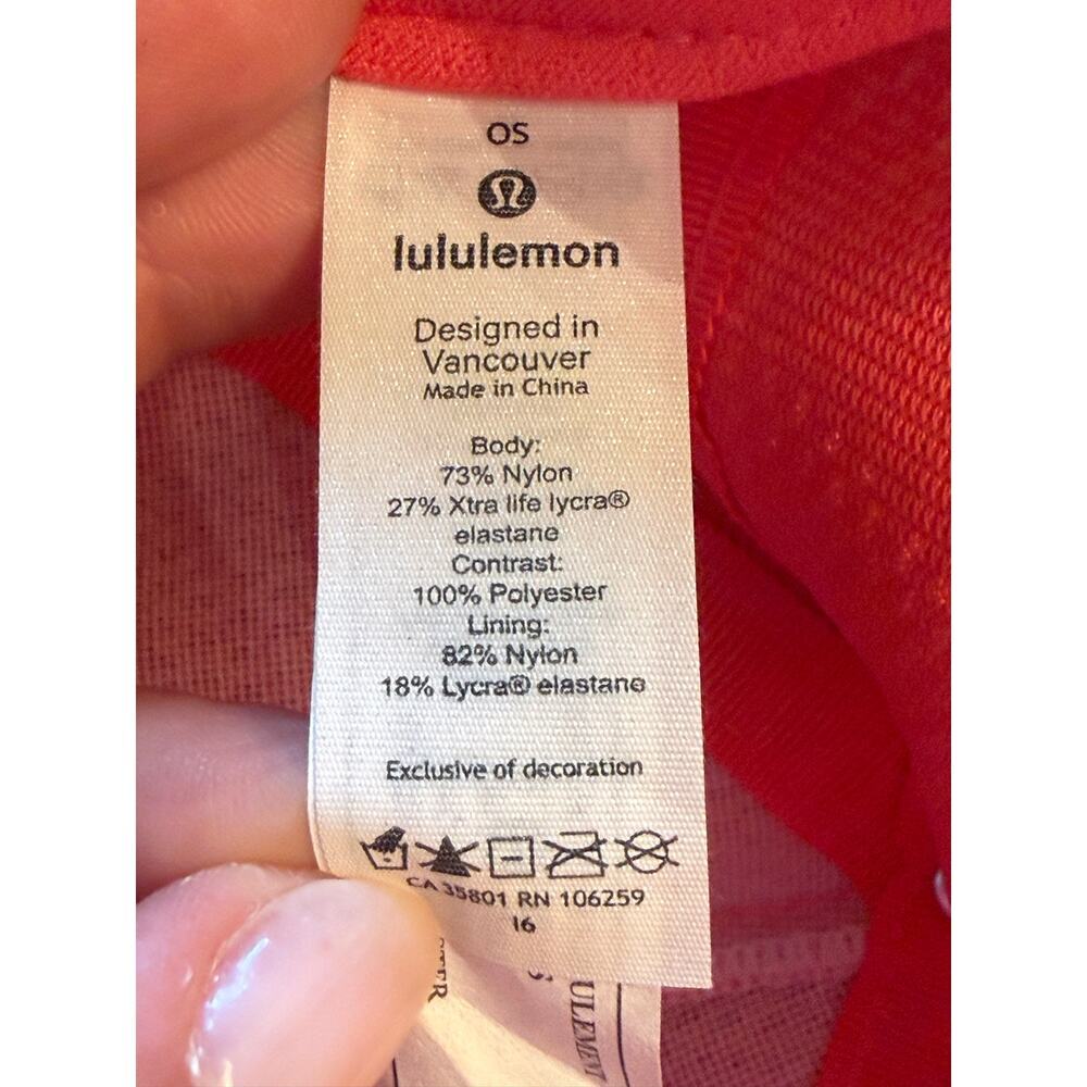 Lululemon Coral Salmon AND Under Armour Blue Baseball Hat Adjustable One Size - Picture 7 of 7